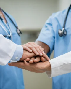 lavoro di squadra in ospedale